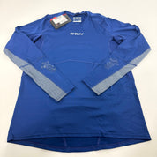 New Navy CCM Mens Baselayer Long Sleeve Top with Gel | Senior M | #191520510244 - Top Flight Hockey
