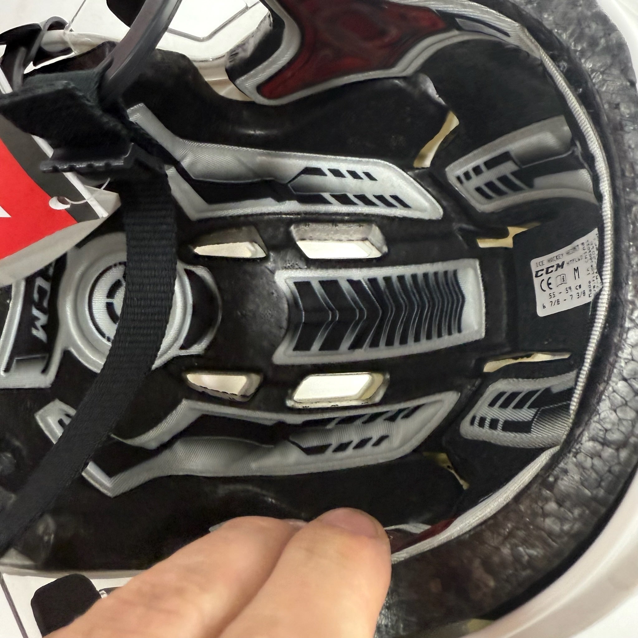 New White CCM FL 60 Helmet | Medium - Top Flight Hockey