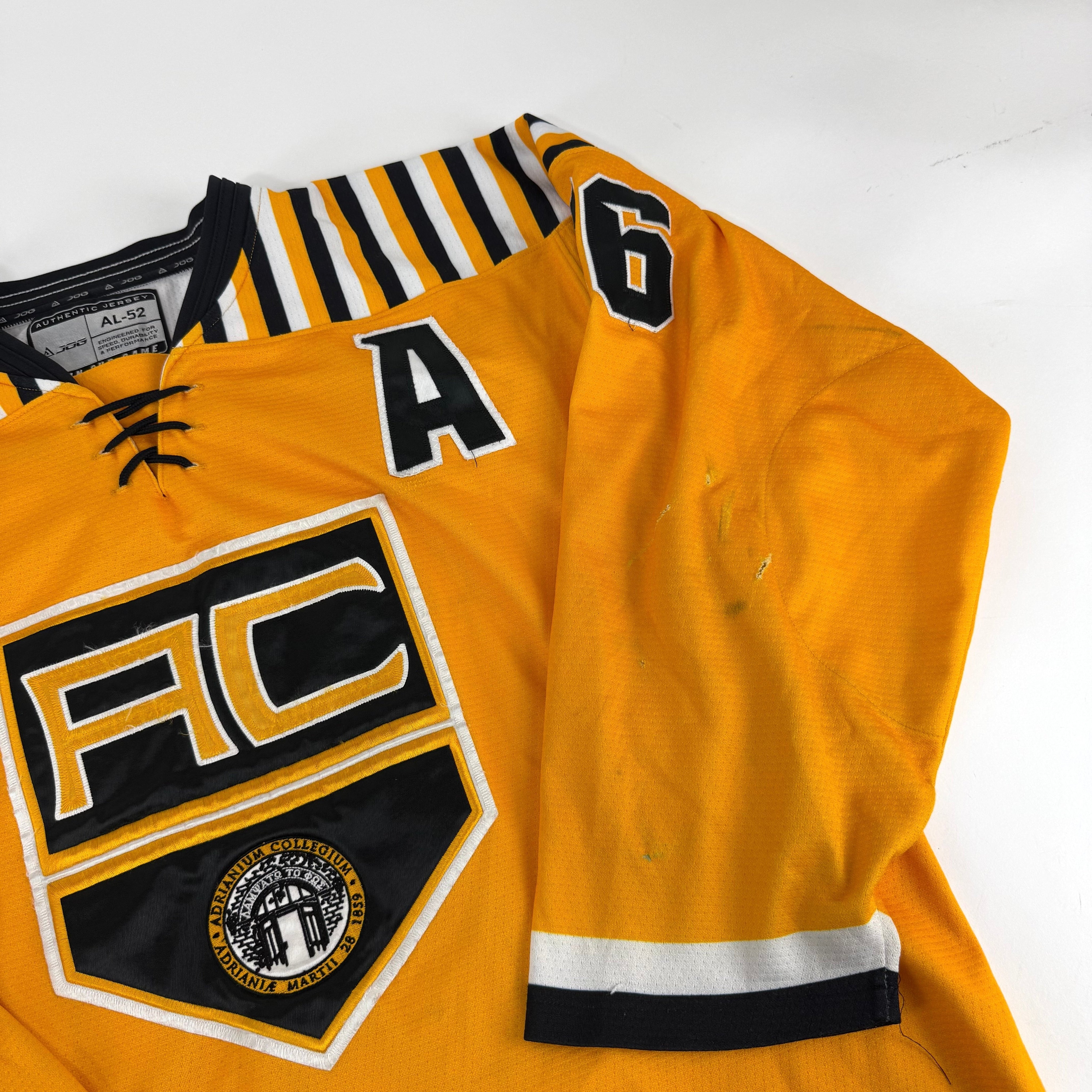 Yellow JOG Adrian College Game Jersey | Size 52 | Armstrong #16