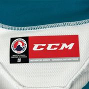 Brand New White CCM San Jose Barracuda AHL MIC Game Jersey - Size 58