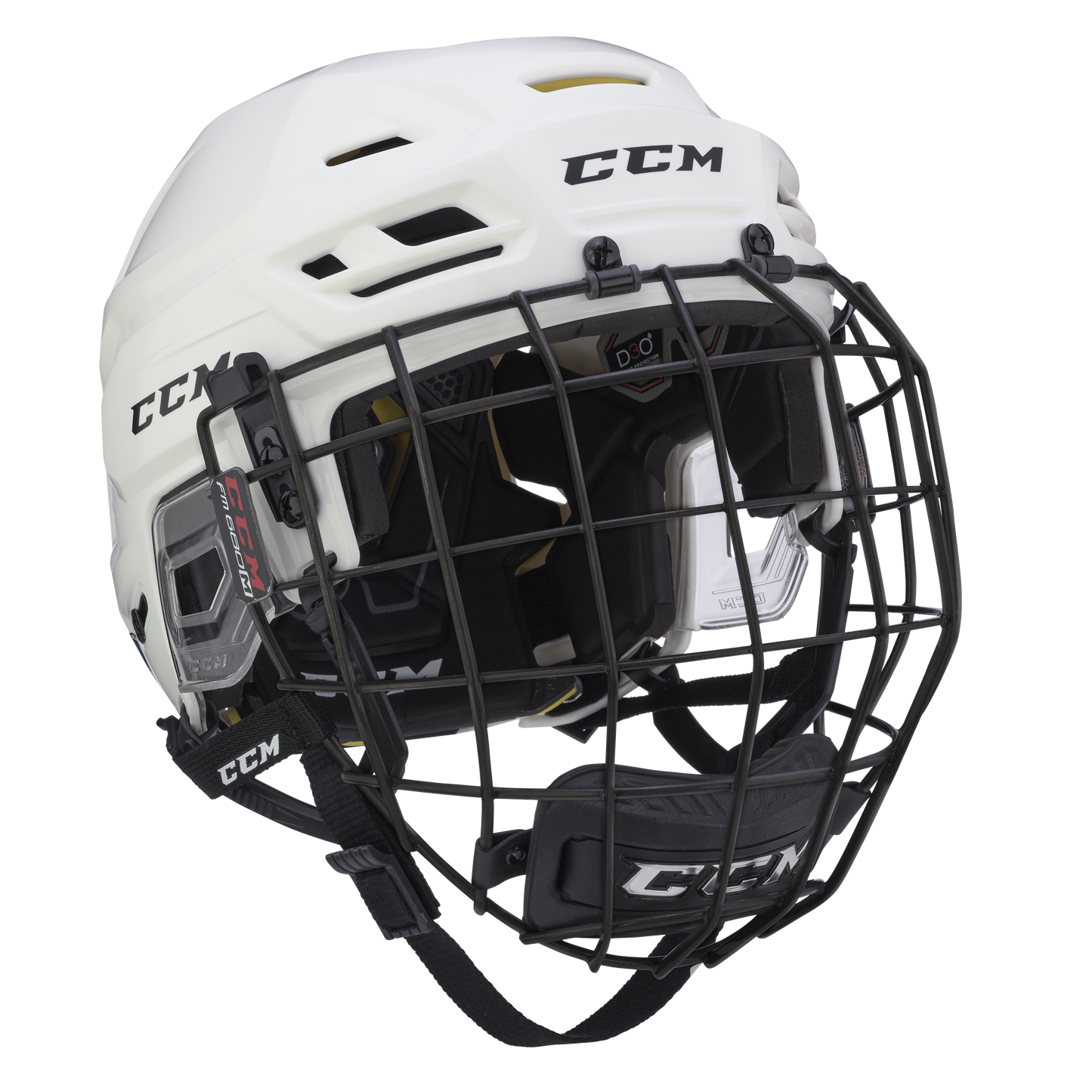 New White Senior Small CCM Tacks 310 Helmet Cage Combo - Top Flight Hockey