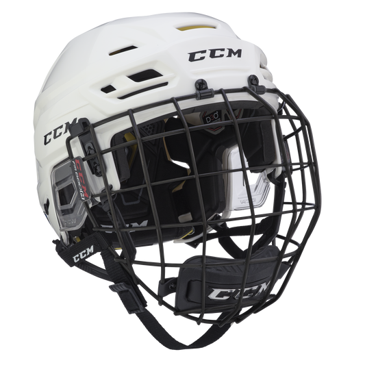 New White Senior Small CCM Tacks 310 Helmet Cage Combo - Top Flight Hockey