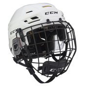 New White Senior Medium CCM Tacks 310 Helmet Cage Combo - Top Flight Hockey