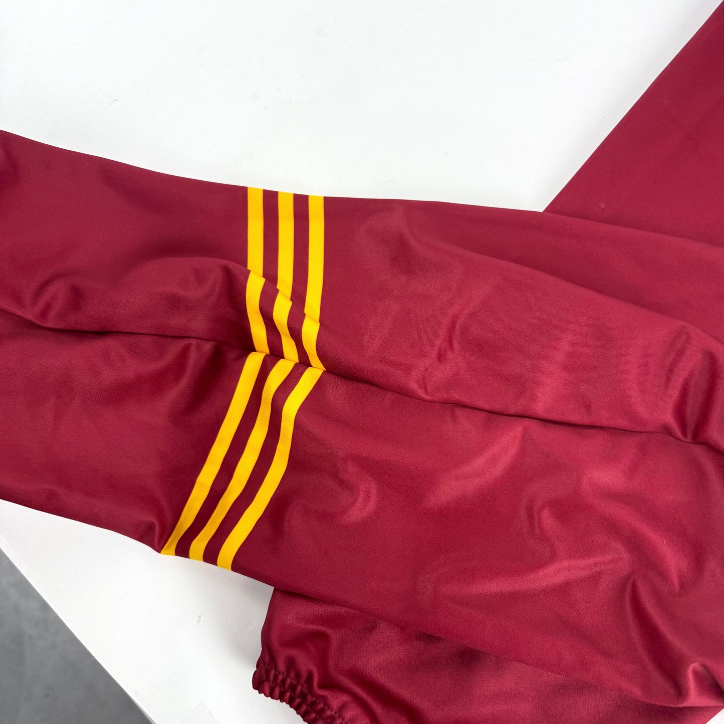 Used Once Maroon and Yellow Ft Wayne Komets Socks | 32"