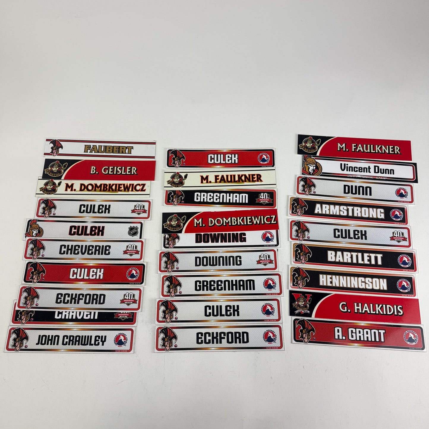 Binghamton Senators Locker Room Nameplates (Group#6)