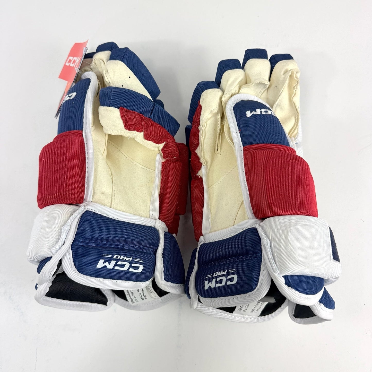 New Red White Blue CCM HG97 Gloves | New York Rangers | 15" - #191035360167