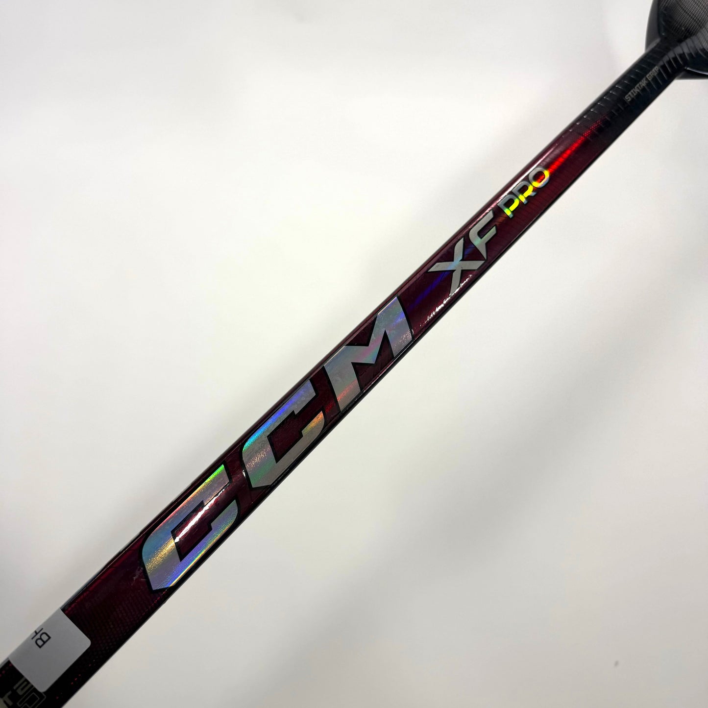 Used Full Right White and Maroon CCM XF Pro Goalie Stick | 26" Paddle P31 Curve | BH448
