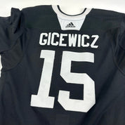 GICEWICZ #15 - Black Chicago Blackhawks Practice Jersey - Adidas MIC Size 58 - Top Flight Hockey