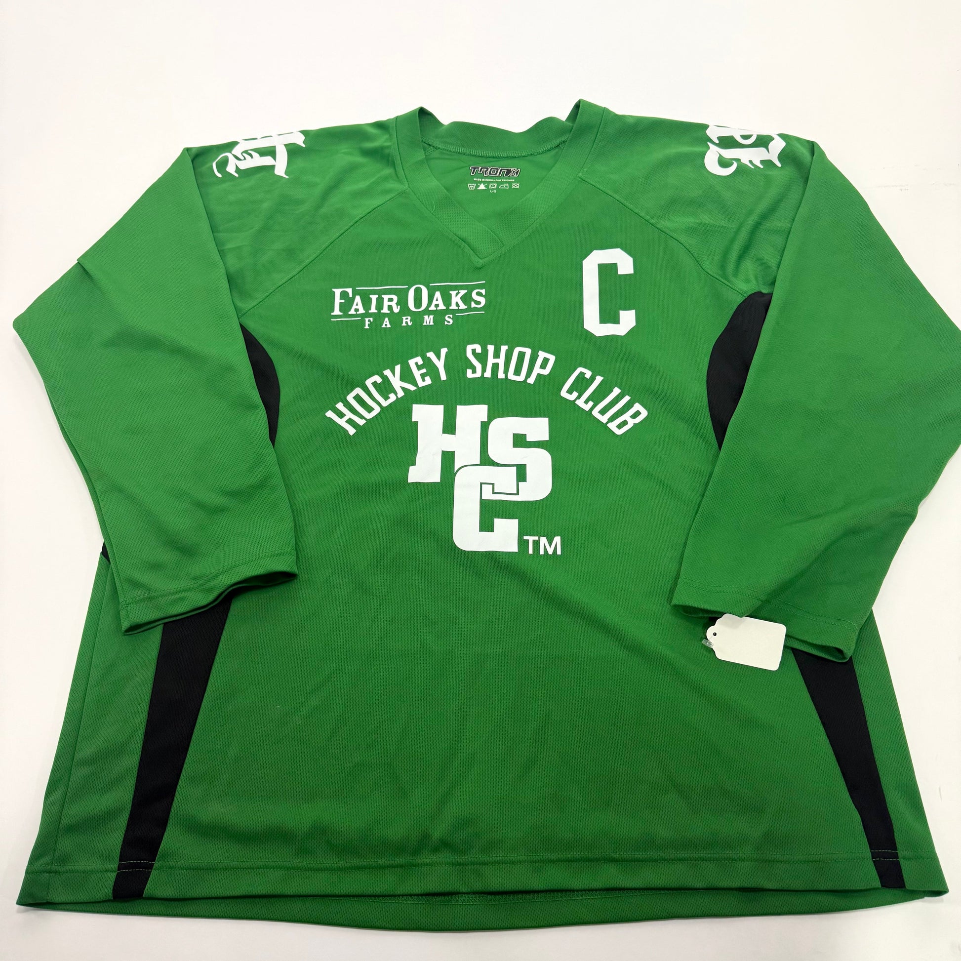 Used Green Tron Hockey Shop Club Jersey | Large | A94 - Top Flight Hockey