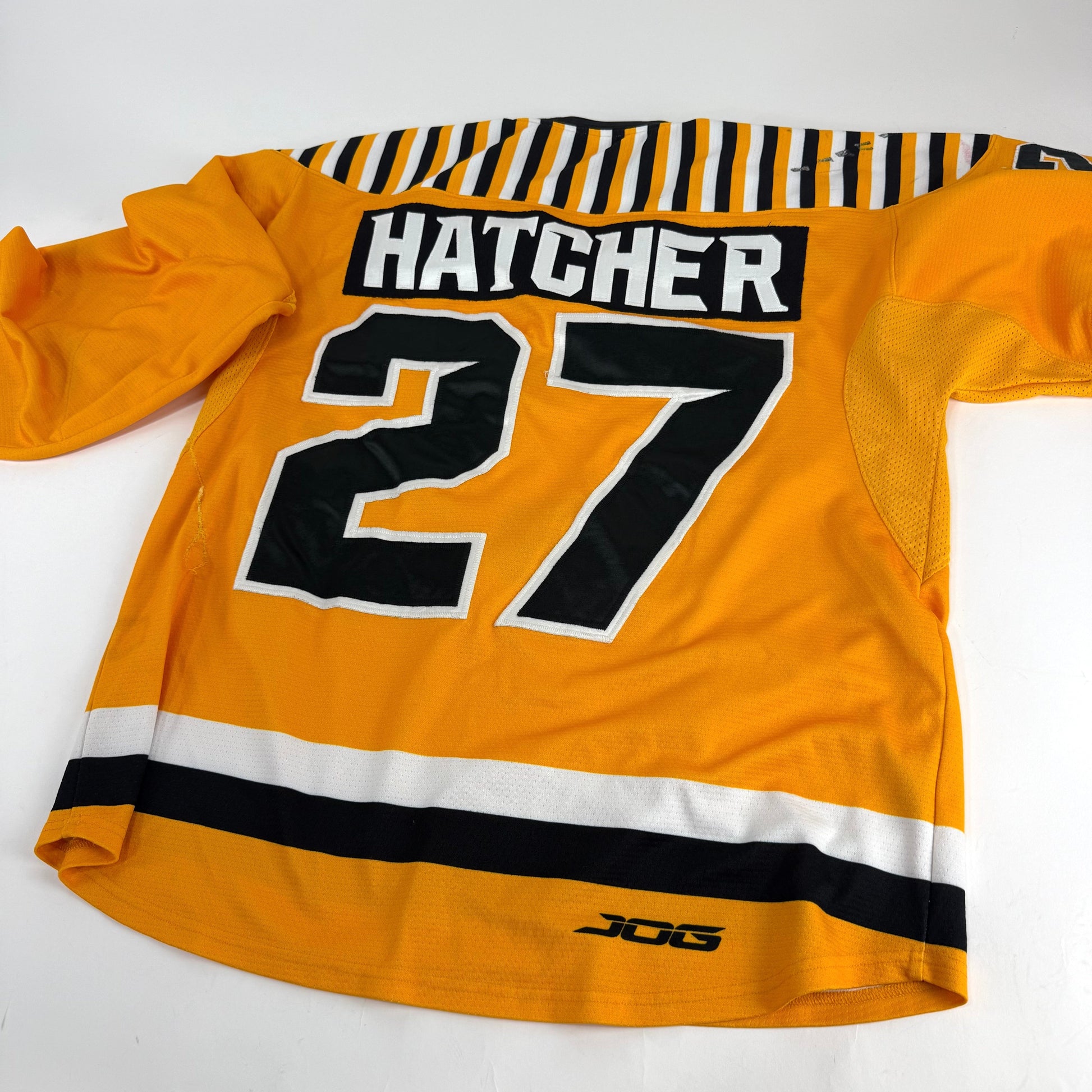 Yellow JOG Adrian College Game Jersey | Size 52 | Hatcher #27 - Top Flight Hockey