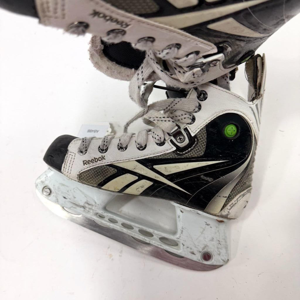 Used White Reebok 6K Skates | Size 3 D | AB488 - Top Flight Hockey