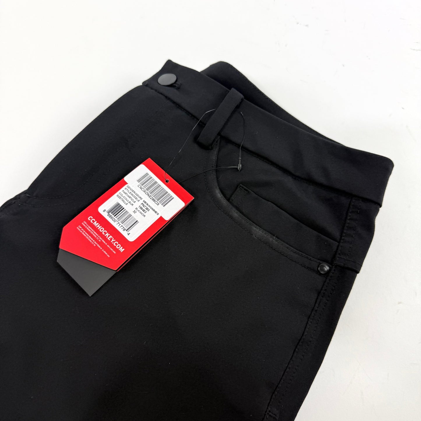 New Black CCM Mens Travel Pant | 32" | #888600717784 - Top Flight Hockey