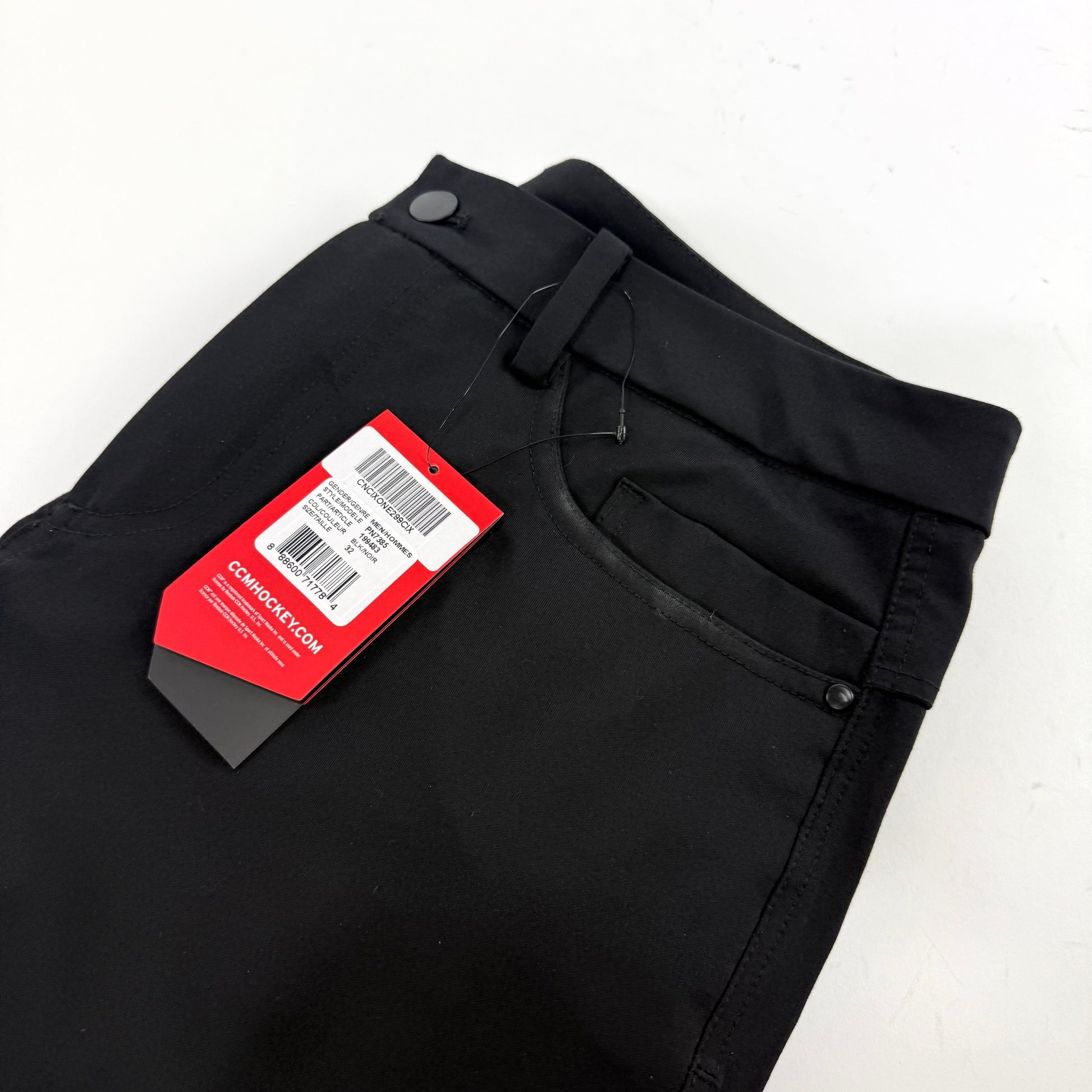 New Black CCM Mens Travel Pant | 32" | #888600717784 - Top Flight Hockey