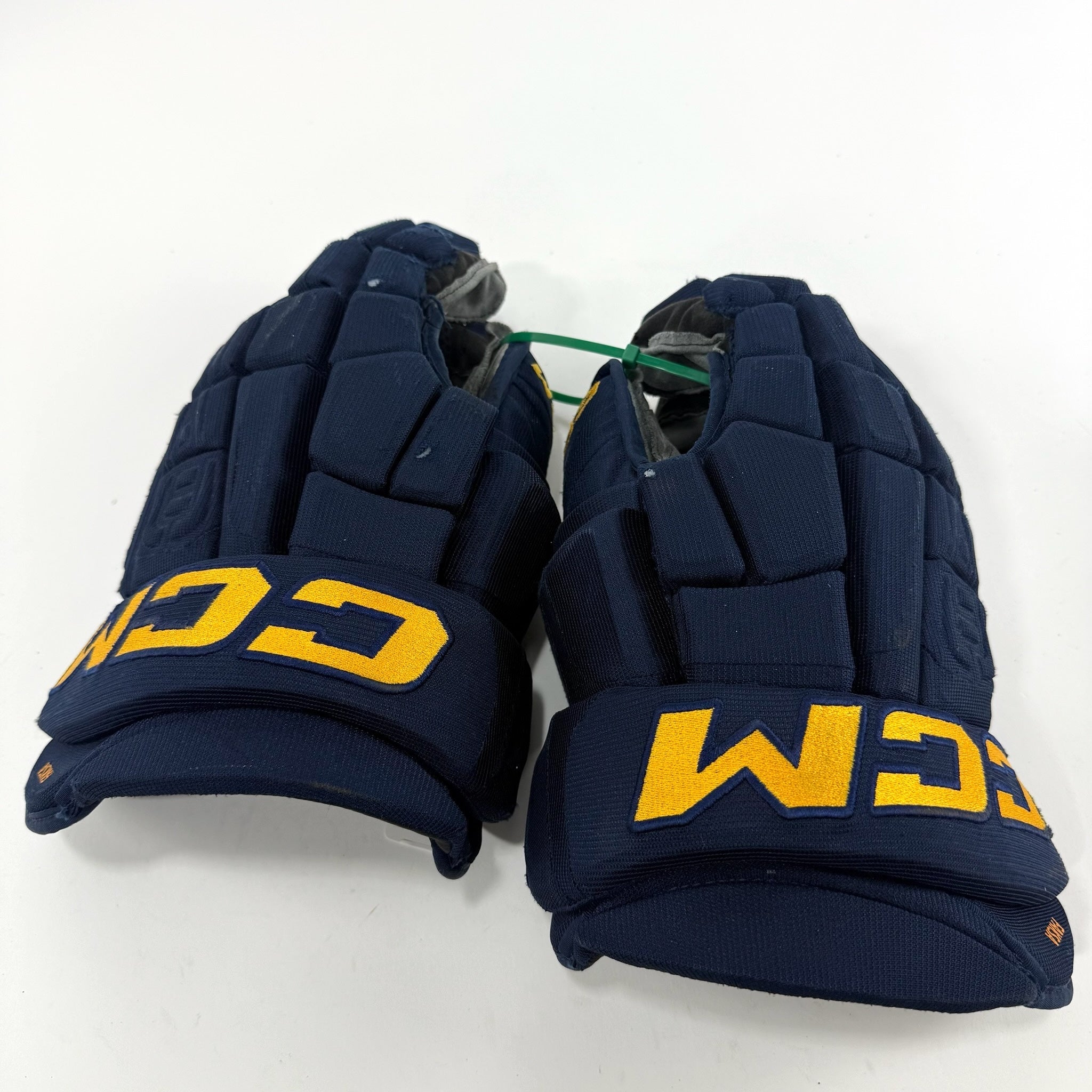 Used Navy STL Blues CCM HGCL Gloves | 15" | Faksa | D179 - Top Flight Hockey