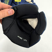 New Navy and Yellow Bauer Vapor Hyperlite Gloves | 14" | B589 - Top Flight Hockey