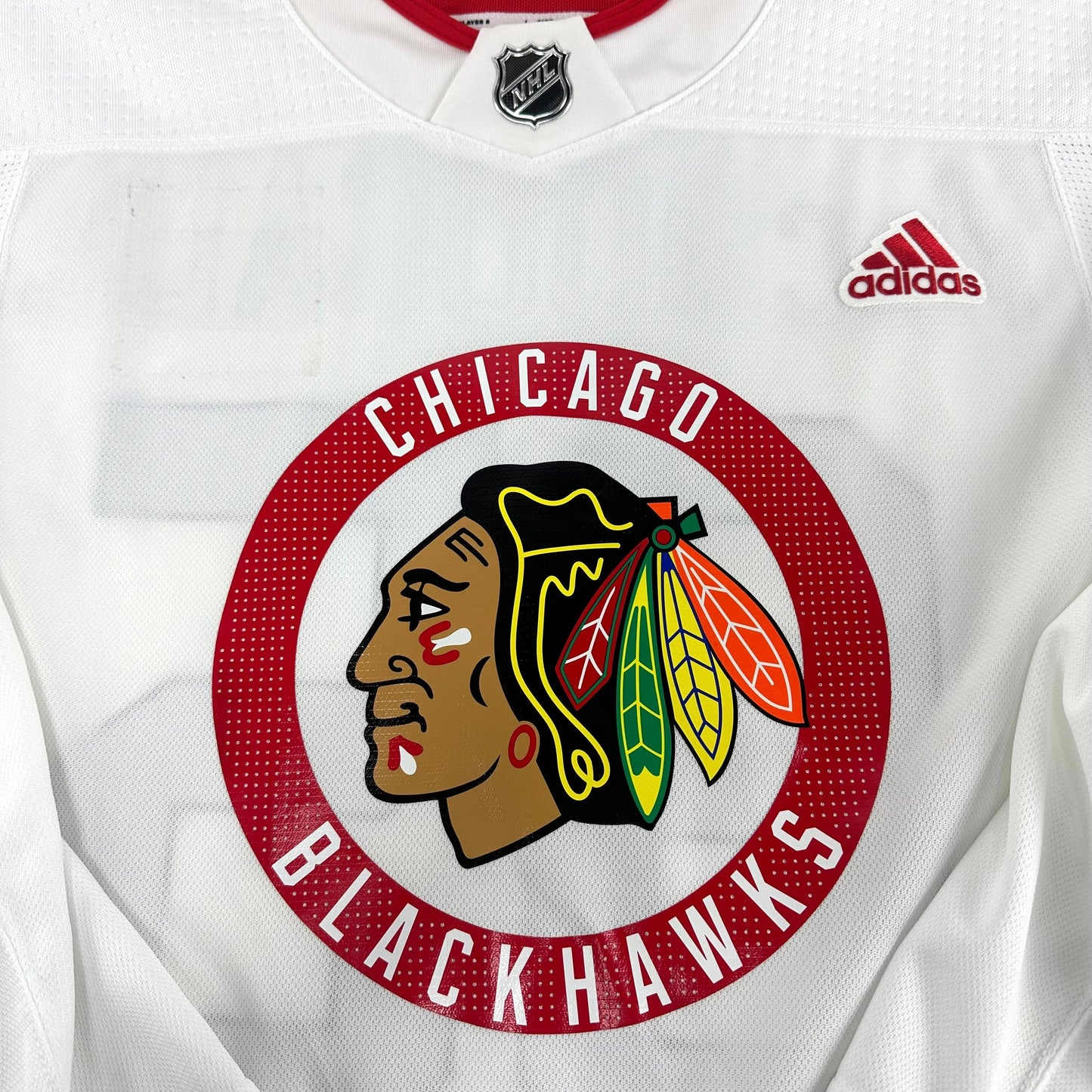 MACDOUGALL #85 - White Chicago Blackhawks Camp / Practice Jersey - Adidas MIC Size 58