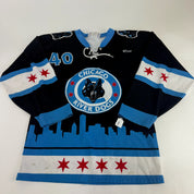 Used Black Chicago River Dogs Game Jersey | Senior Small | B593 - Top Flight Hockey