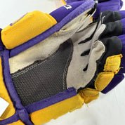 Used Yellow and Purple CCM 4 Roll Pro Gloves | 14" | E464 - Top Flight Hockey