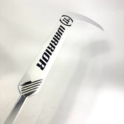 New Regular White/Navy Warrior Ritual V4 Goalie Stick | 24" Paddle W31 Curve | R298