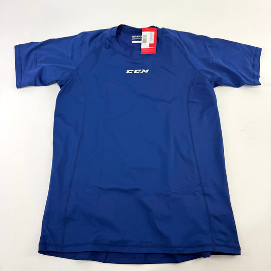 New Navy CCM Mens Compression Short Sleeve Shirt | Senior XL | #191520510404