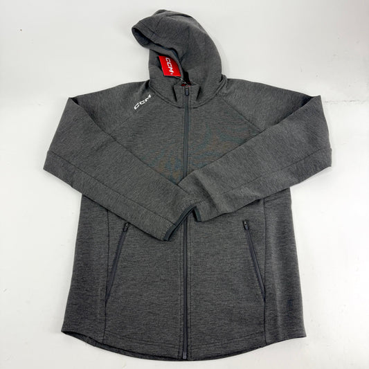 New CCM Dark Grey Locker Full Zip | Senior M | #191520523435 - Top Flight Hockey