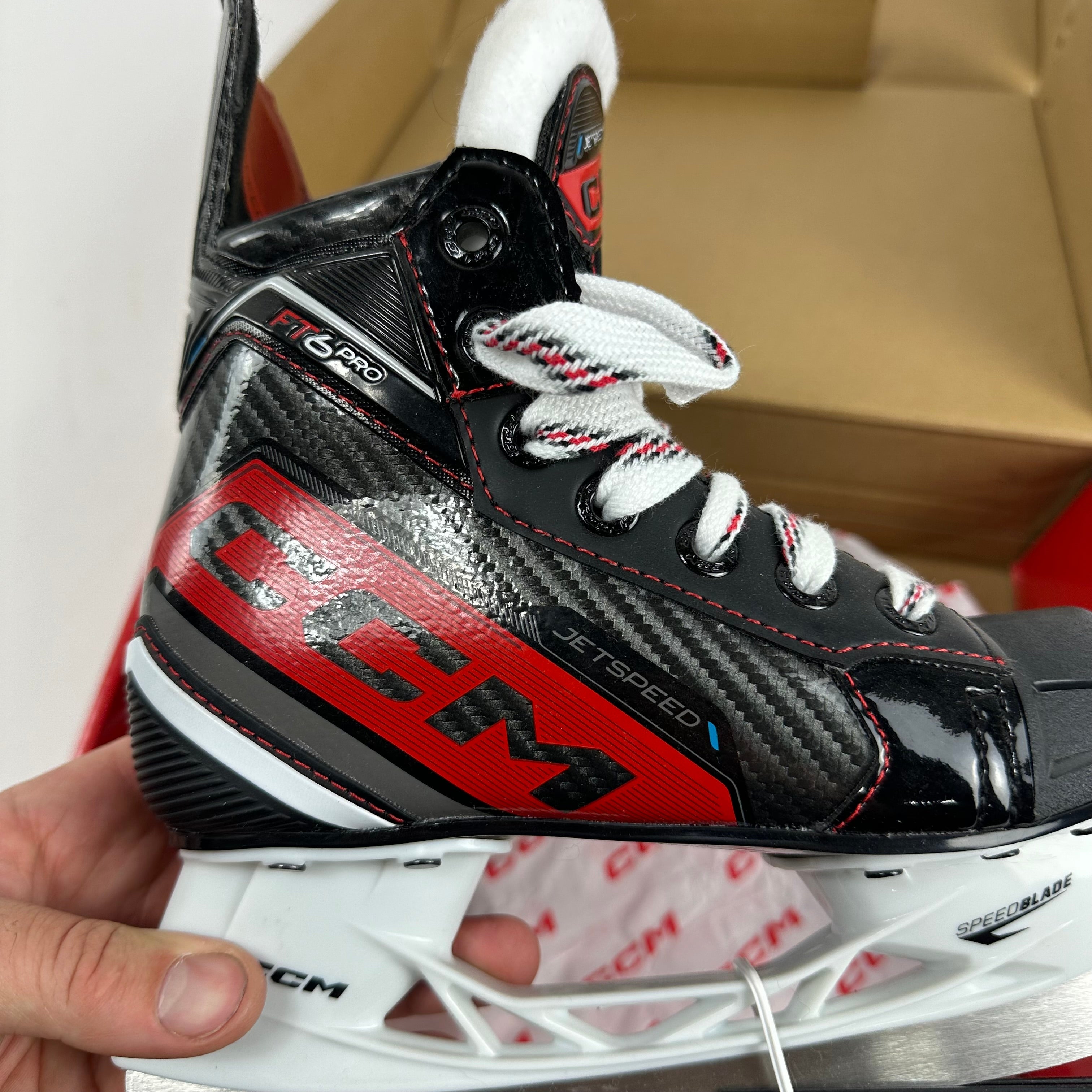 Brand New CCM FT6 Pro Hockey Skates Size 12 Youth - #K27