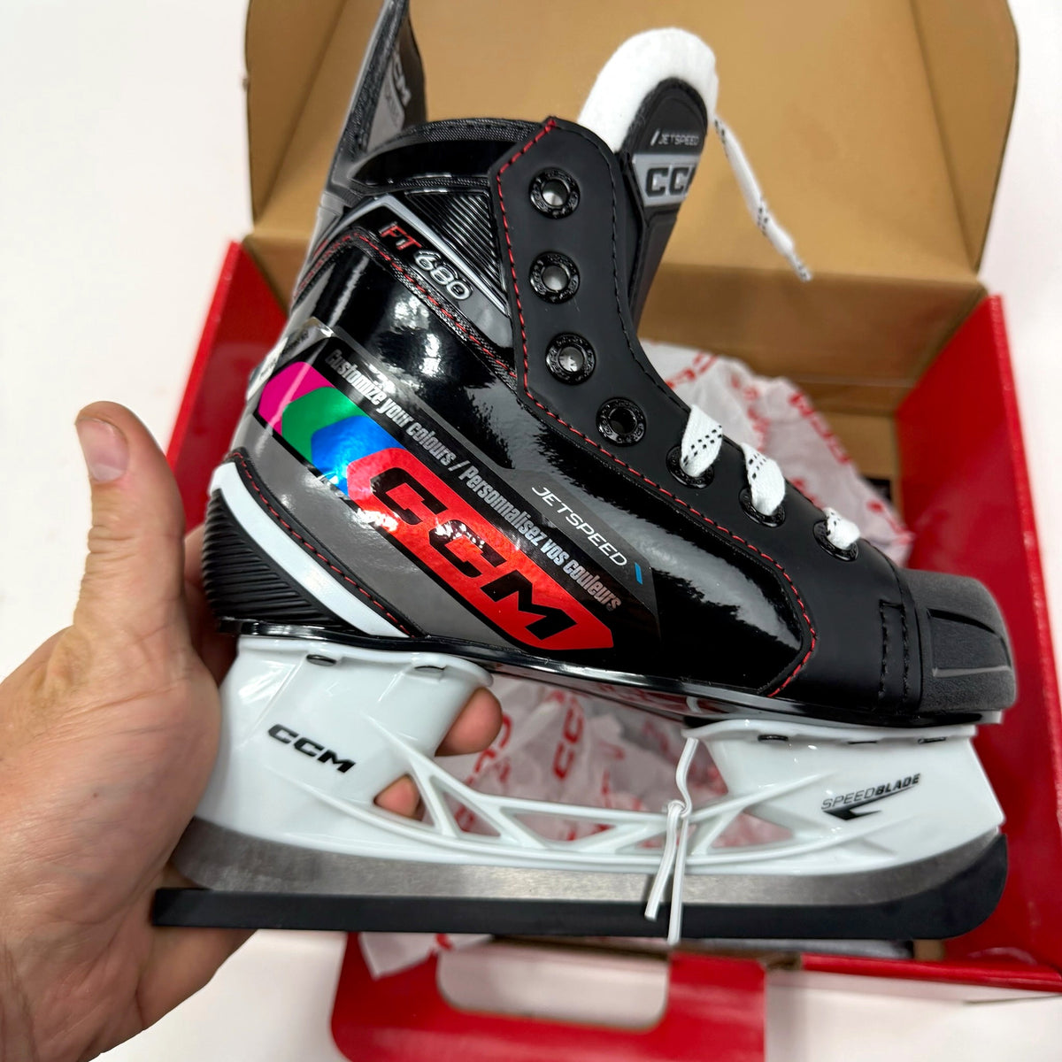 New CCM Jetspeed FT680 Skates | Yth 11.5 R | AB110 - Top Flight Hockey