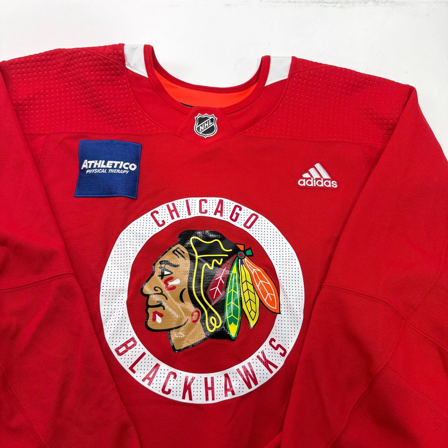 Used Red Chicago Blackhawks Adidas MIC Practice Jersey | Size 58 | Martinsen #29 - Top Flight Hockey