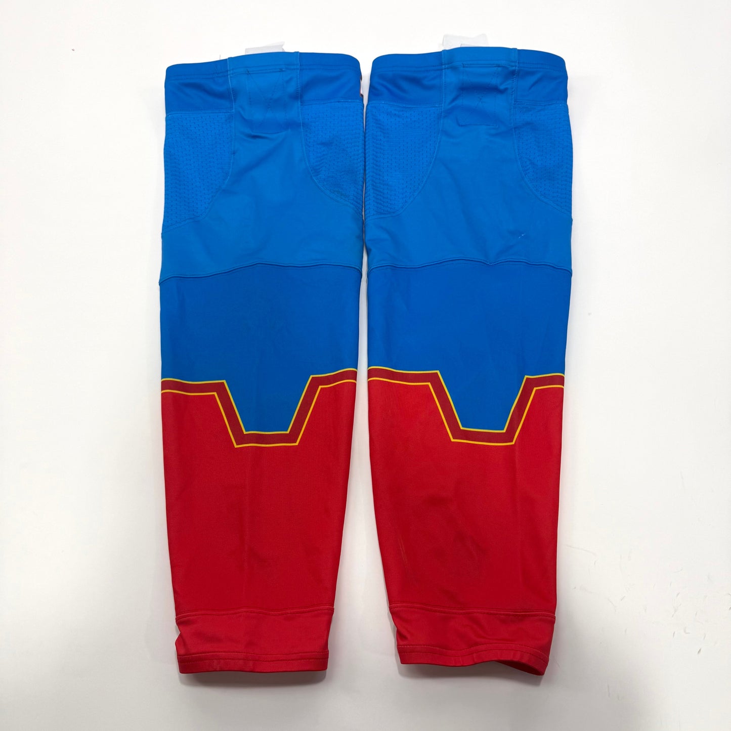Used Once Superhero Chicago Steel Tidal Wave Hockey Socks - Large - Top Flight Hockey