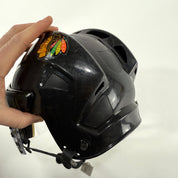 Used Chicago Blackhawks Reebok 4K Helmet With Visor | Small | L286 - Top Flight Hockey