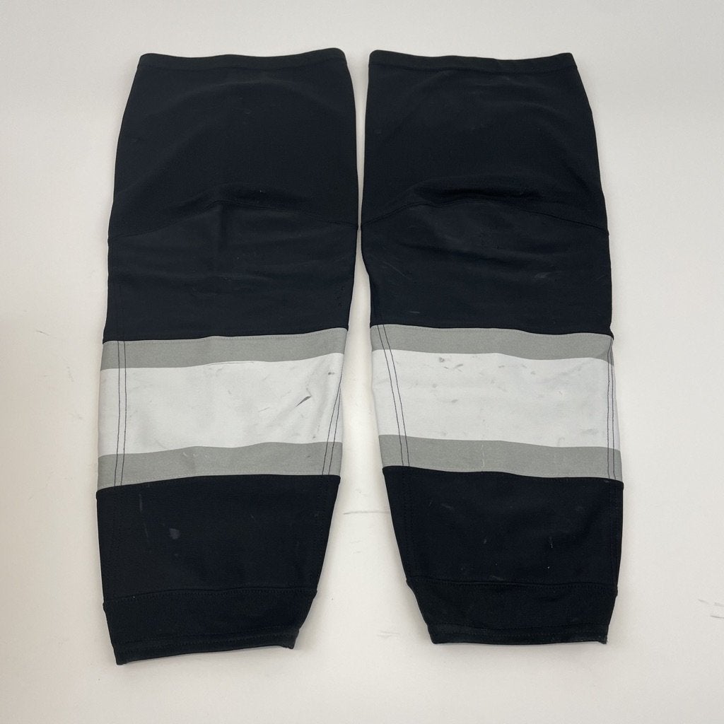 Used | LA Kings NHL CCM Black, White, and Grey Game Socks