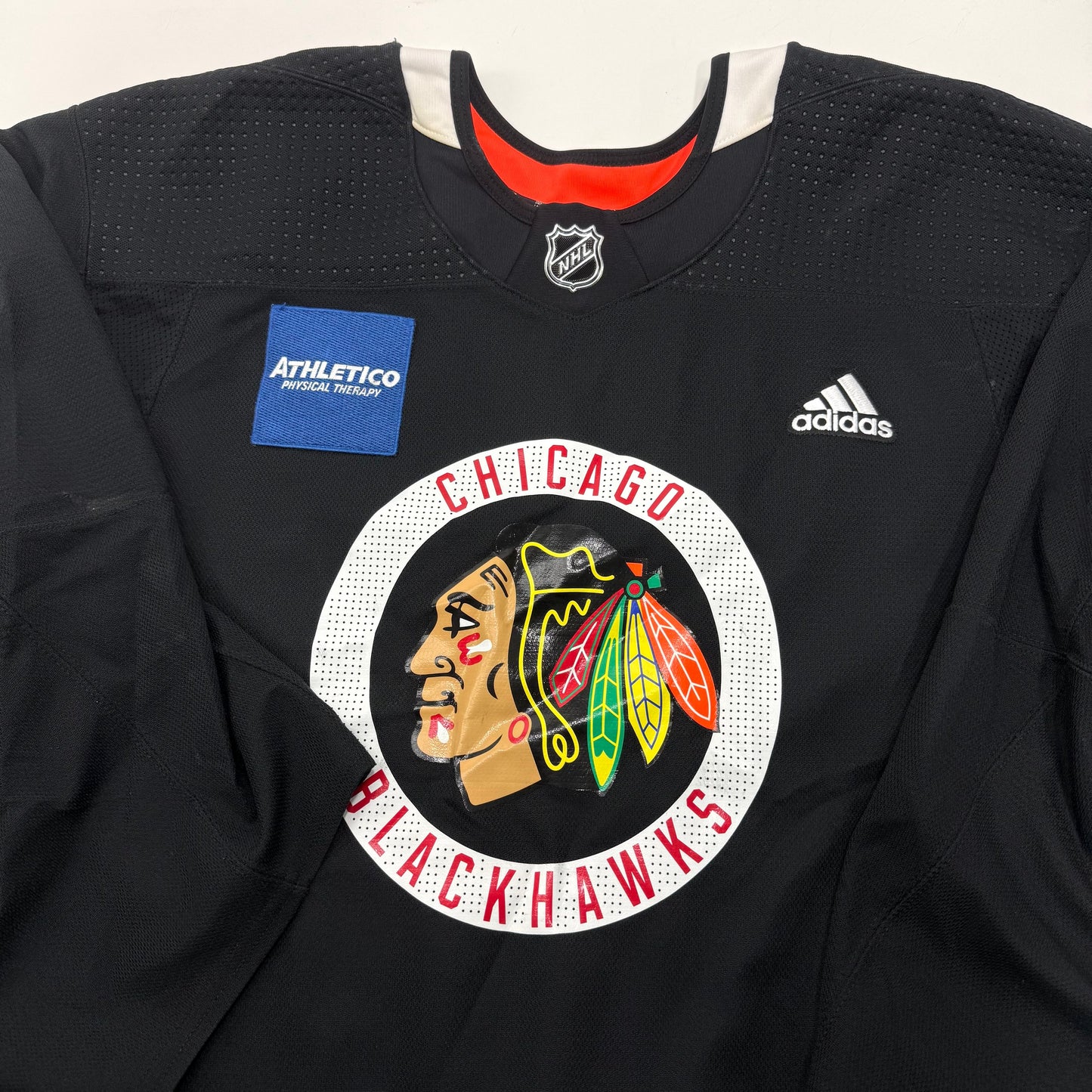 Used Black Chicago Blackhawks Adidas MIC Practice Jersey | Size 58G | Berube #34