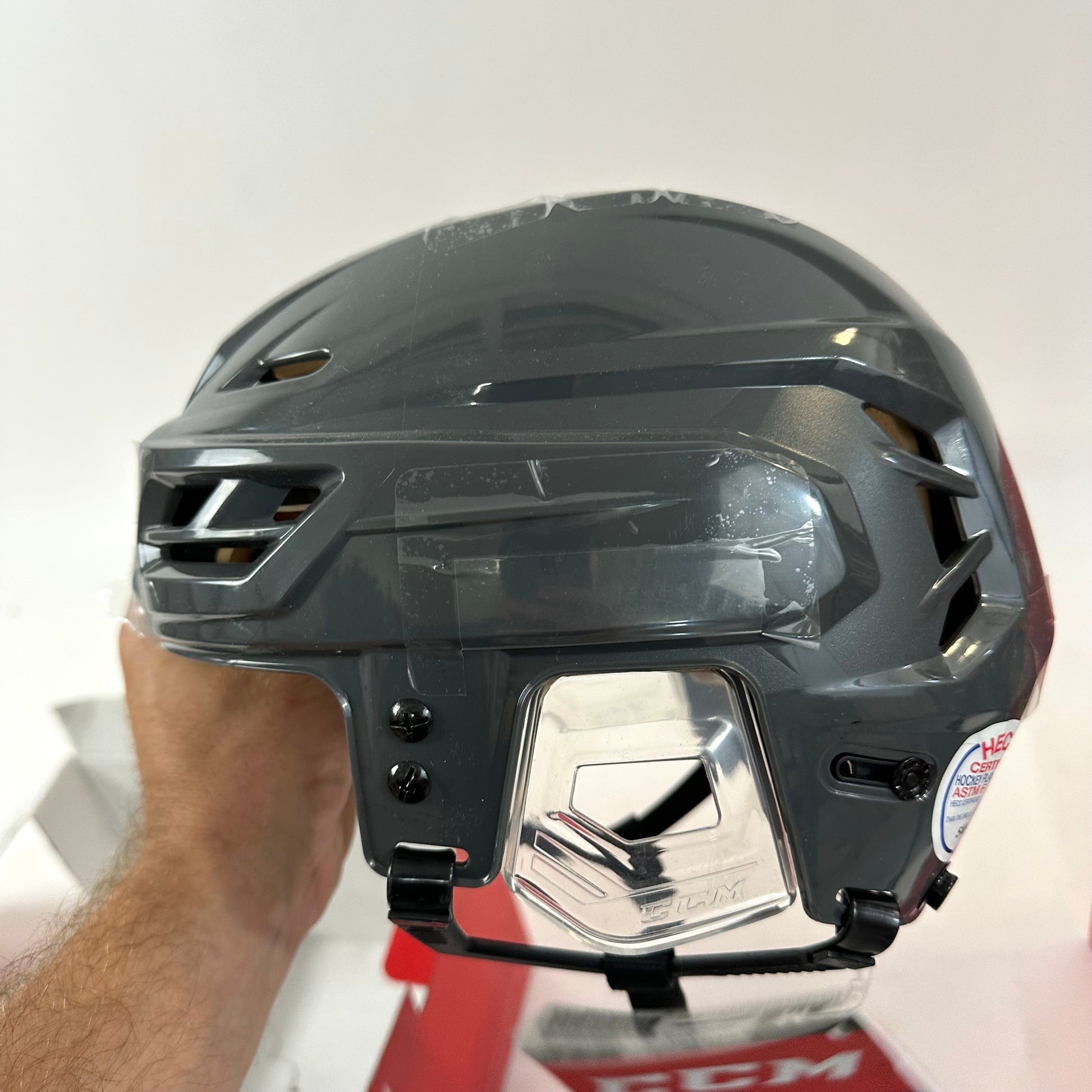 Brand New Vegas Grey CCM Tacks 110 Helmet | Senior Small - Top Flight Hockey