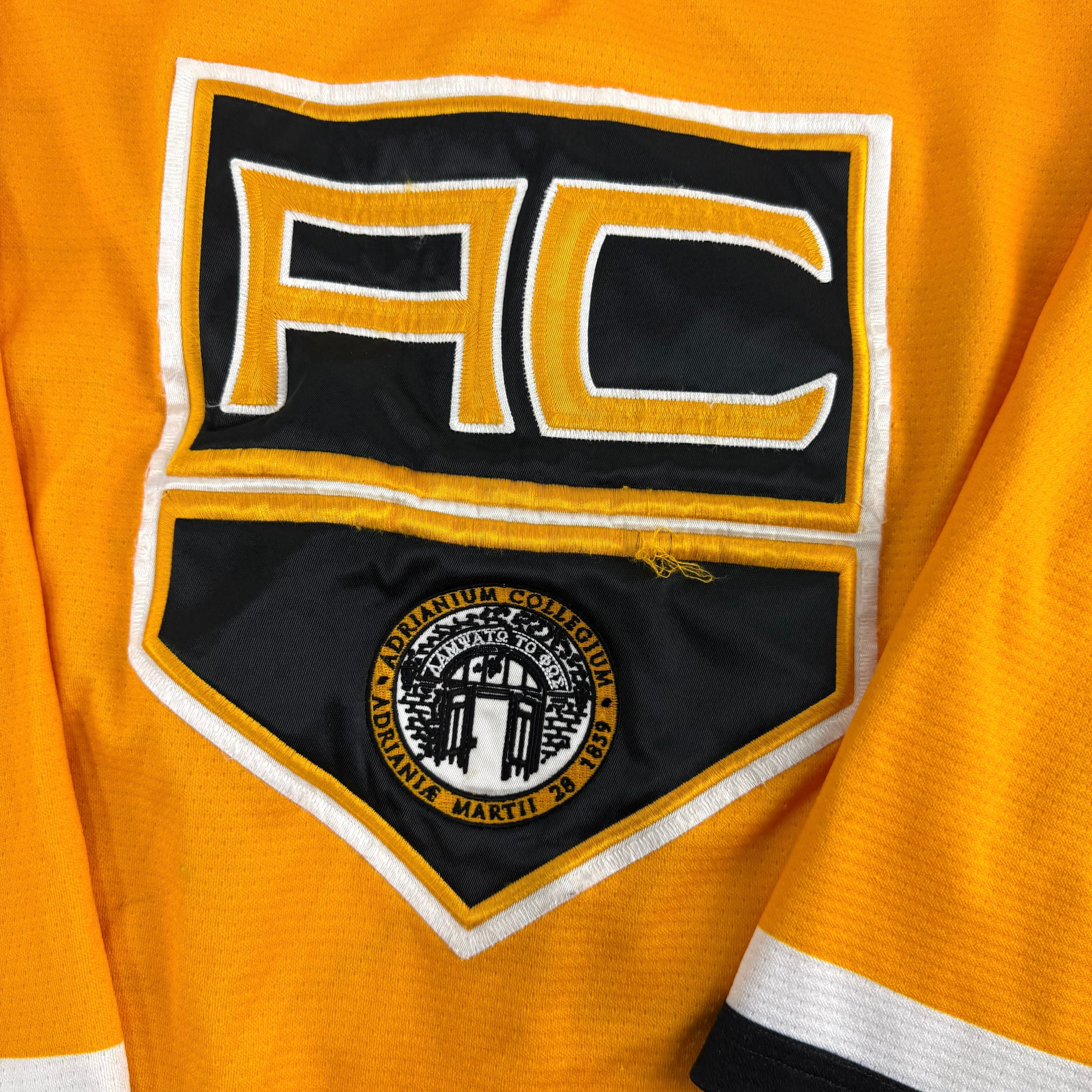 Yellow JOG Adrian College Game Jersey | Size 52 | Cruz #25 - Top Flight Hockey