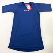 New Navy CCM Mens Compression Short Sleeve Shirt | Senior S | #191520510329 - Top Flight Hockey