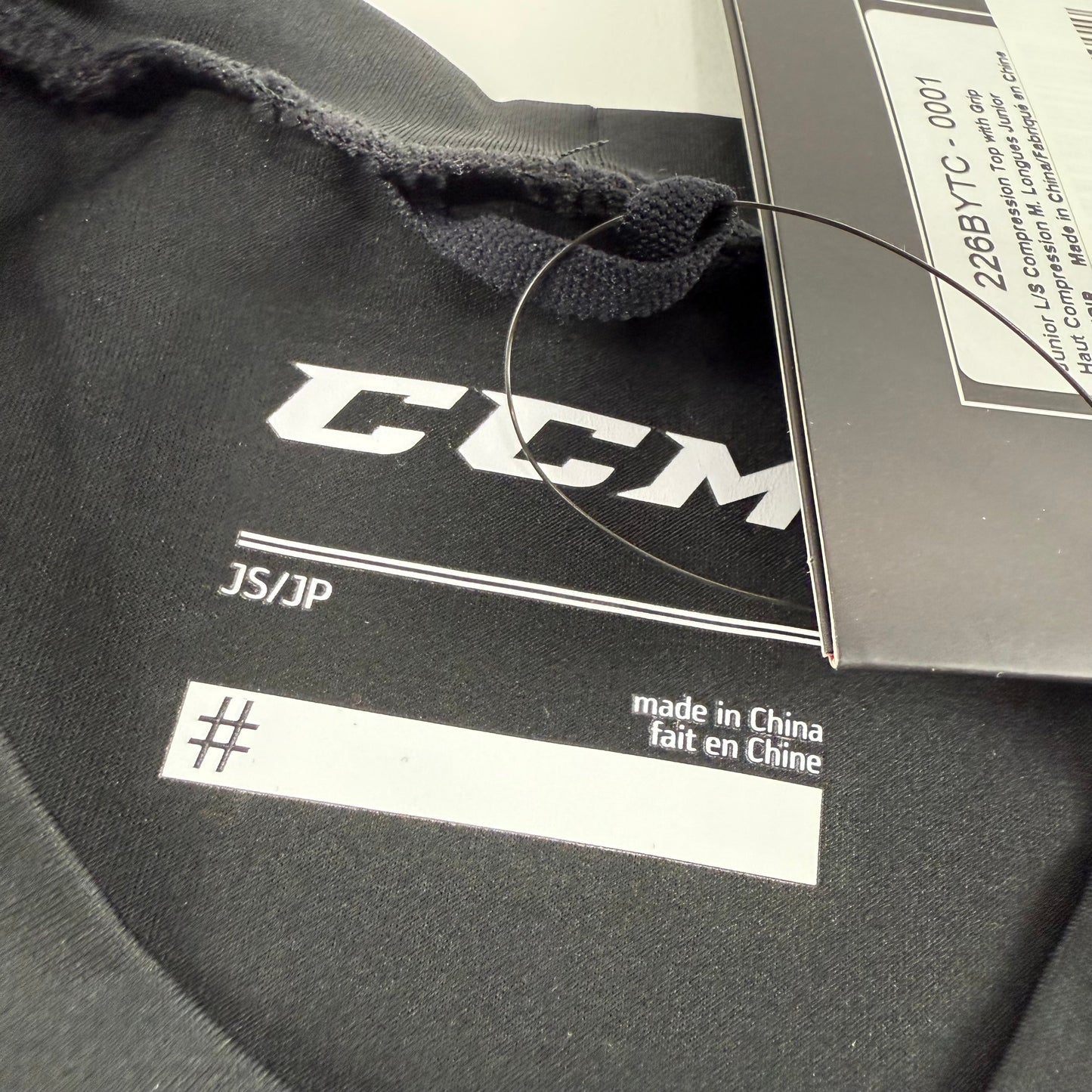 New Black CCM Compression Long Sleeve Top with Gel | Youth S | #191520511012