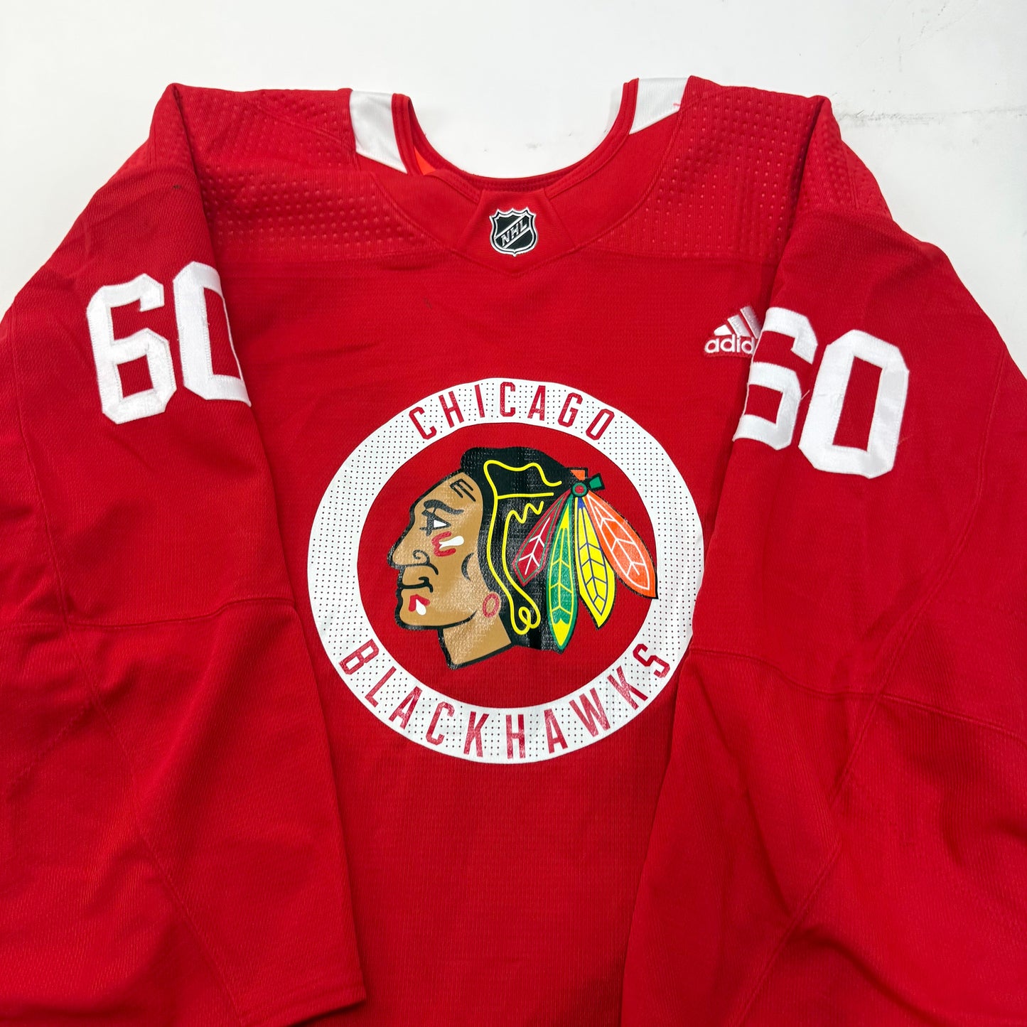 Used Red Chicago Blackhawks Adidas MIC Practice Jersey | Size 58G | Weeks #60