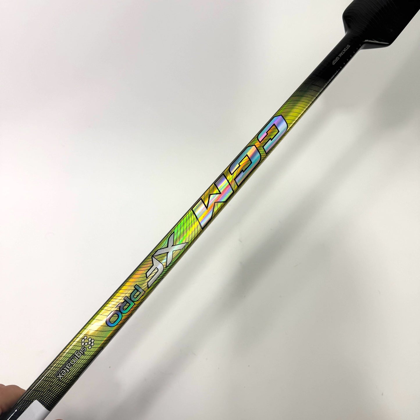 New Regular Black/Gold CCM Tacks XF Pro Goalie Stick | 25" Paddle P31 Curve Grip | AB974