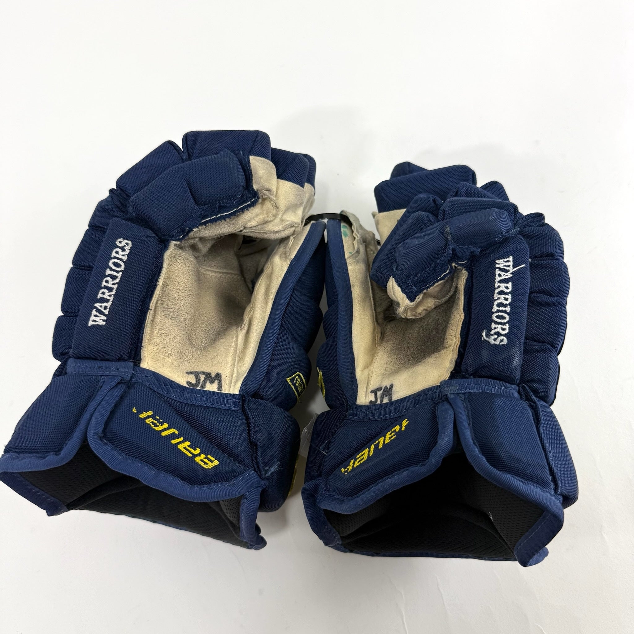 Used Navy and Yellow Bauer Pro Series Gloves | 14" | B575 - Top Flight Hockey