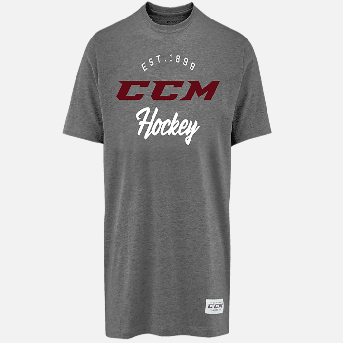 New CCM Burgundy Academy Tri blend Tee | Senior L | #191520249342 - Top Flight Hockey