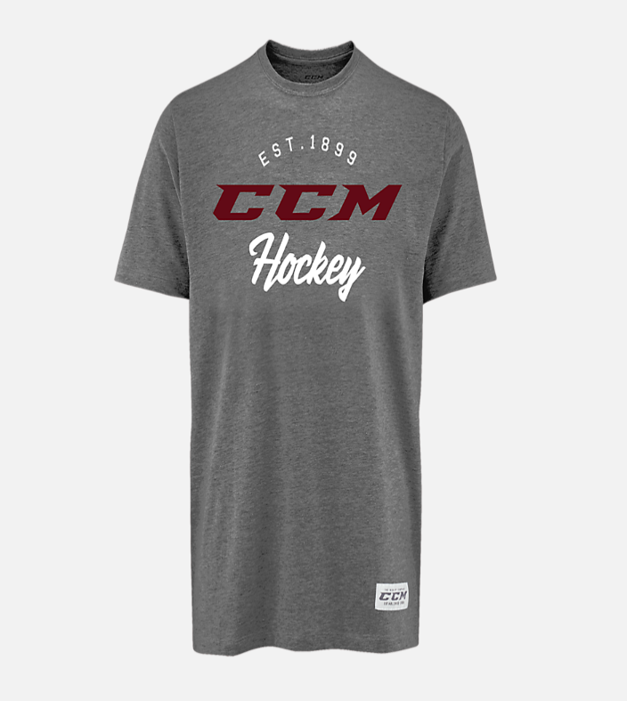 New CCM Burgundy Academy Tri blend Tee | Senior L | #191520249342 - Top Flight Hockey