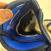 Used Navy STL Blues Warrior QR1 Pro Gloves | 14" | Scandella | D175 - Top Flight Hockey