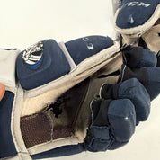 Used Navy CCM HG4PC Gloves Colorado Rampage | 14" | K346