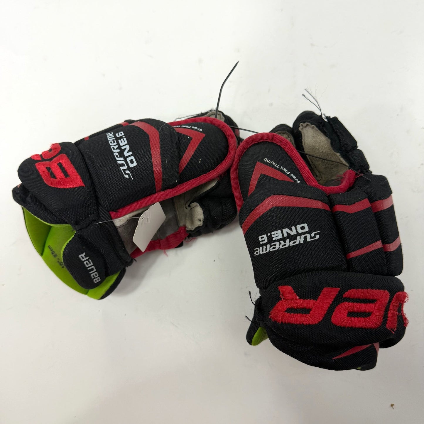 Used Black and Red Bauer Supreme ONE.6 Gloves | 10" | AB460