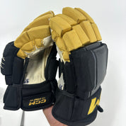 Used Black and Gold CCM HG97 Gloves | Vegas Knights | 14" | TBL252