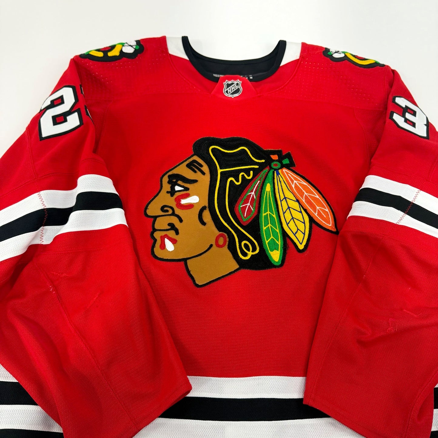 Philipp Kurashev #23 Home Chicago Blackhawks Game Worn Jersey 2022-2023, Set 1 | 8597-25494