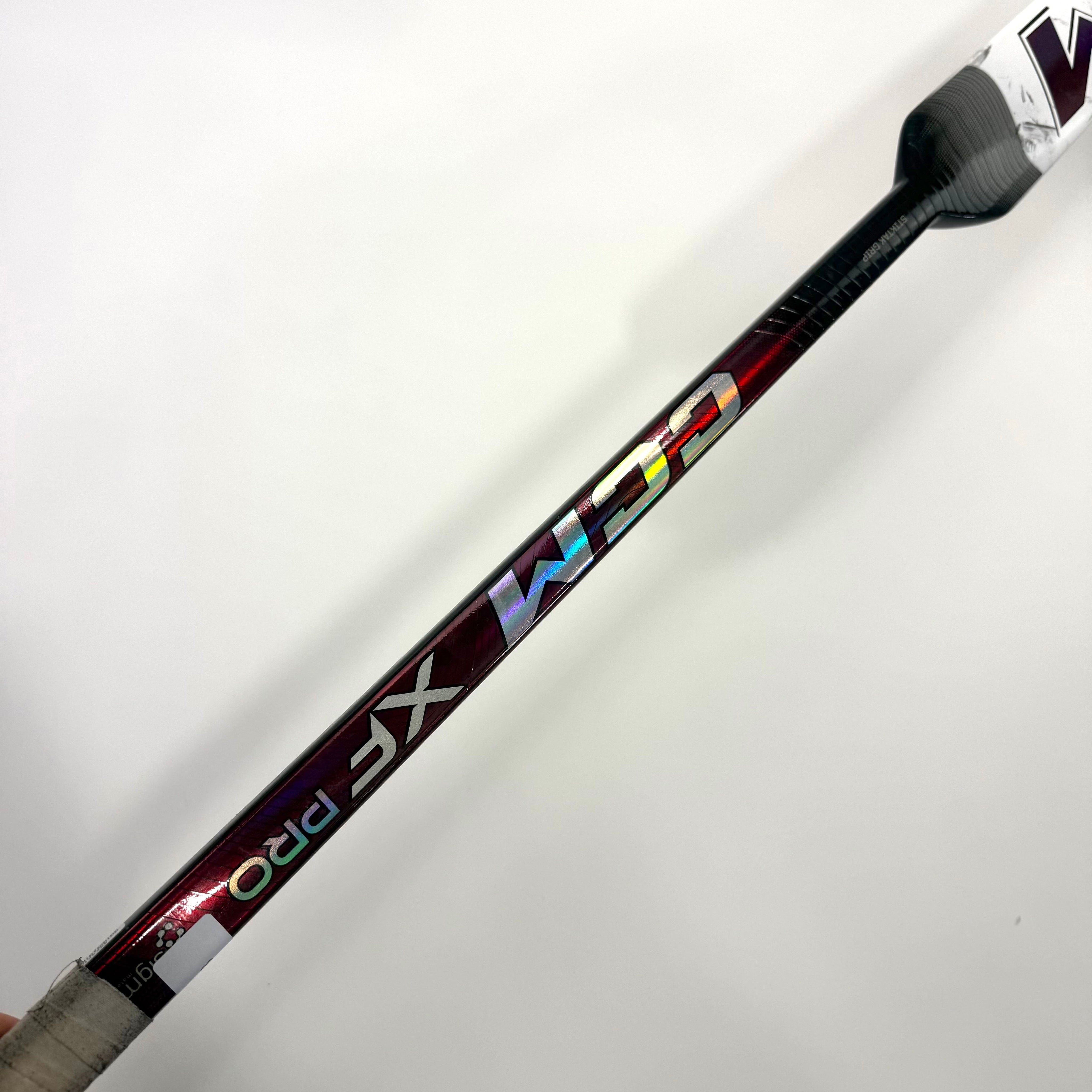Used Full Right White and Maroon CCM XF Pro Goalie Stick | 26" Paddle P31 Curve | BH448 - Top Flight Hockey