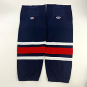New Navy/Red/White AK Socks with Velcro | Adult | R60 - Top Flight Hockey