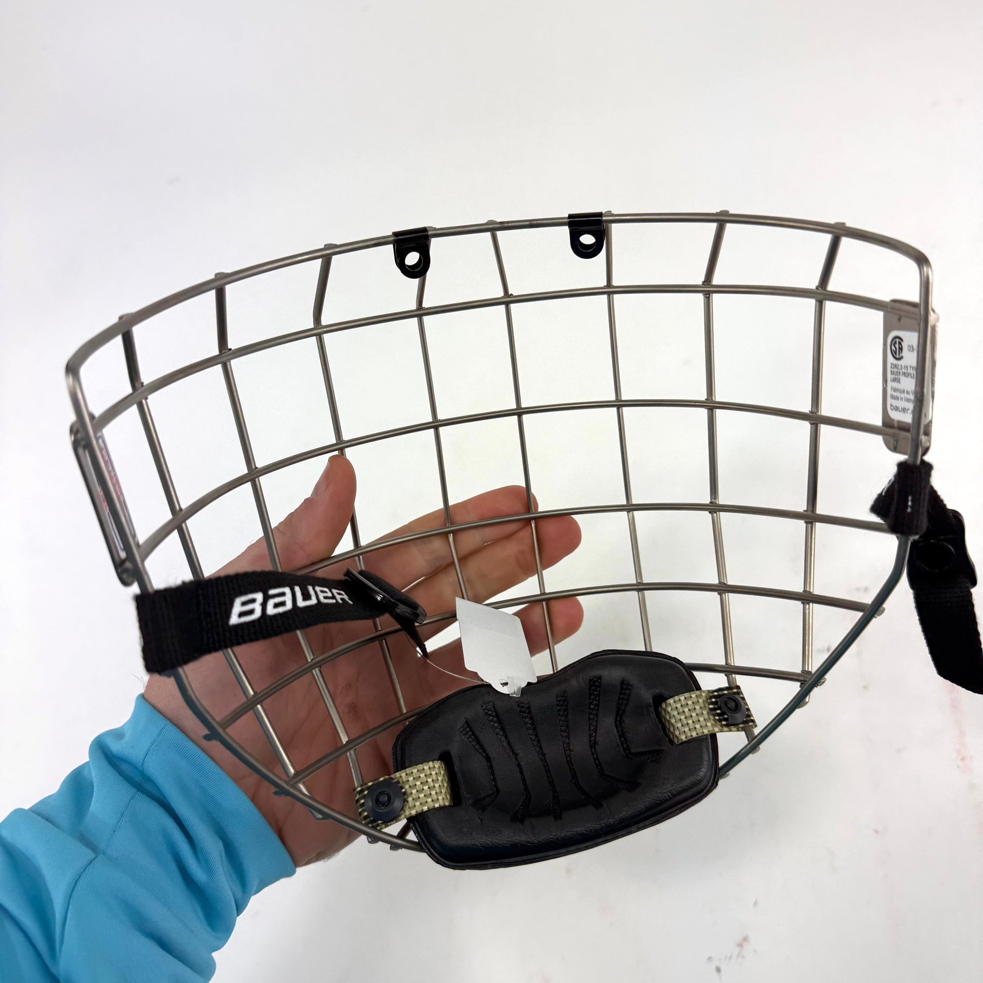 Like New Gunmetal Bauer Profile 3 Cage - Senior Large - #J706 - Top Flight Hockey