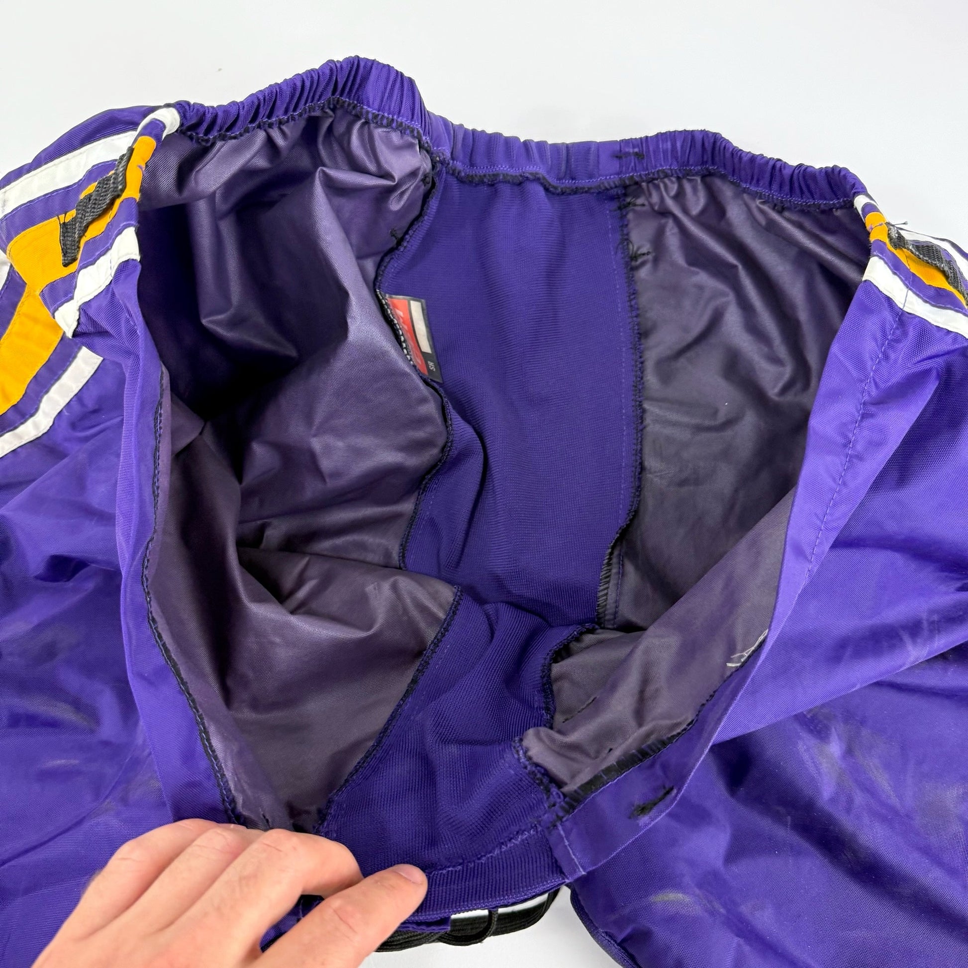Used Purple and Yellow CCM PP10 Goalie Shell | Sr Large/XL | E356 - Top Flight Hockey